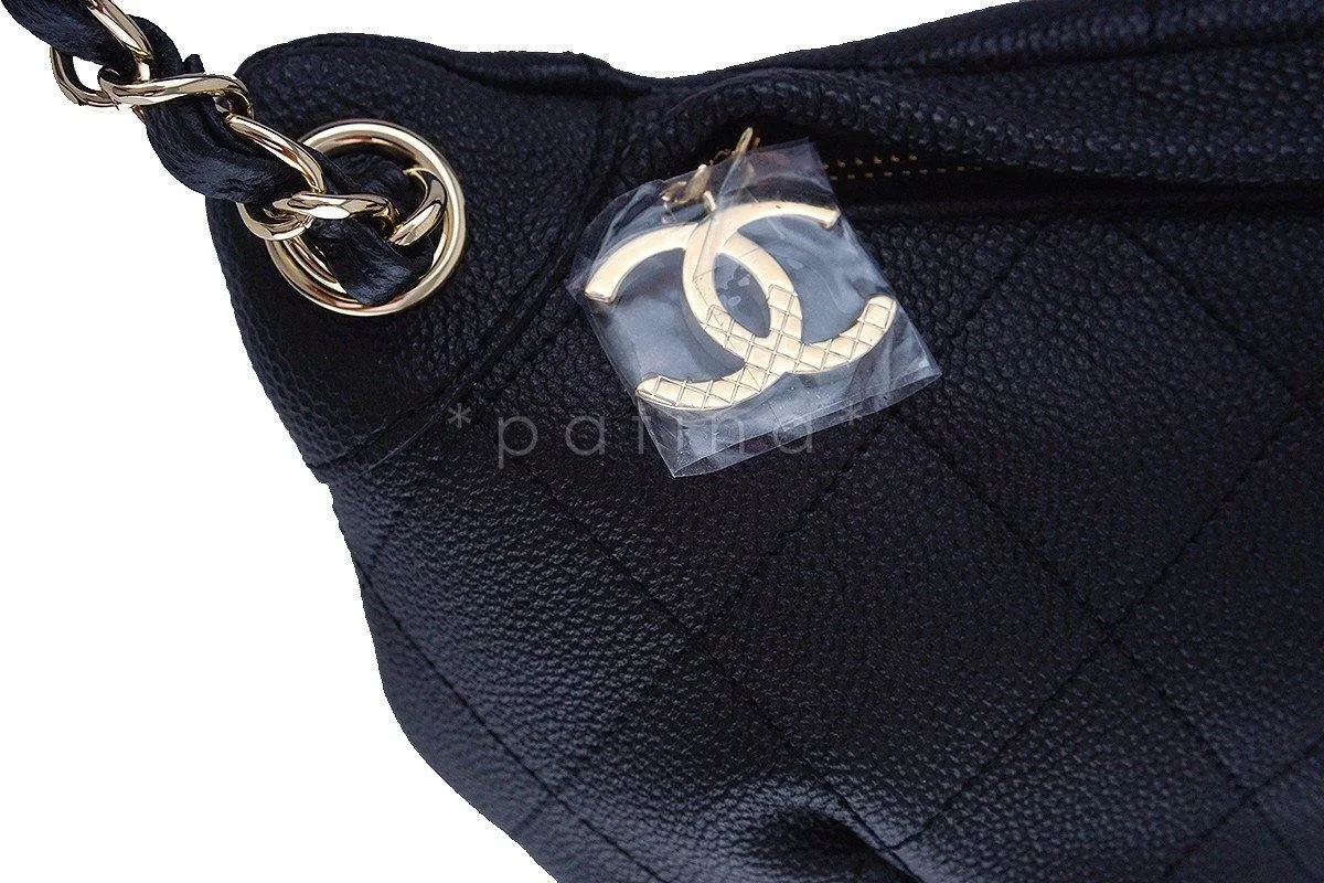 17P NWT Chanel Black Caviar Soft Quilted Classic Fanny Pack Bag