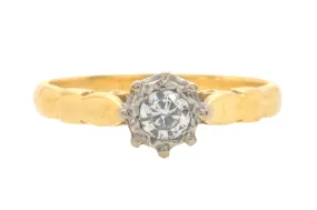 18ct Gold Diamond Solitaire Engagement Ring, 0.20ct