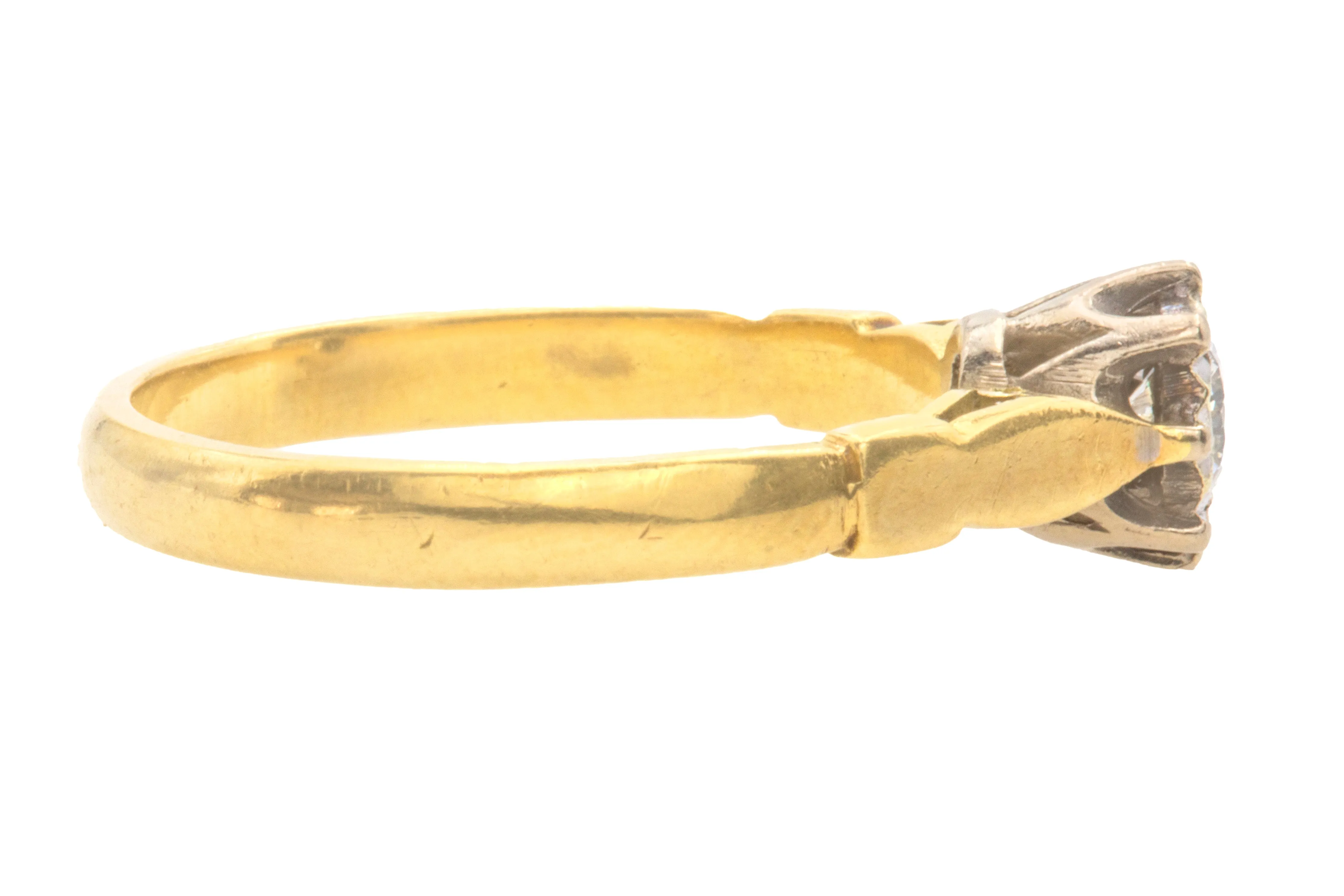 18ct Gold Diamond Solitaire Engagement Ring, 0.20ct