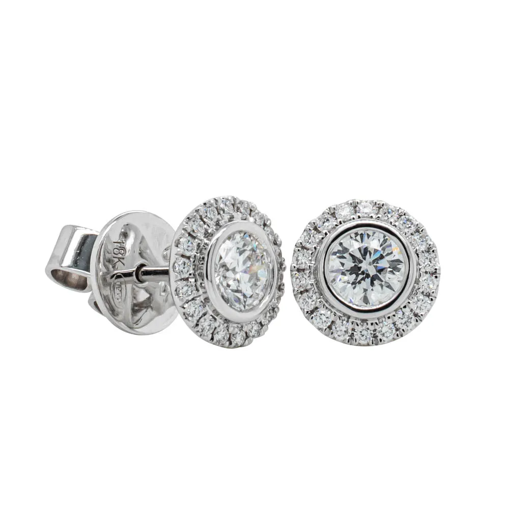 18ct White Gold .61ct Diamond Isla Earrings