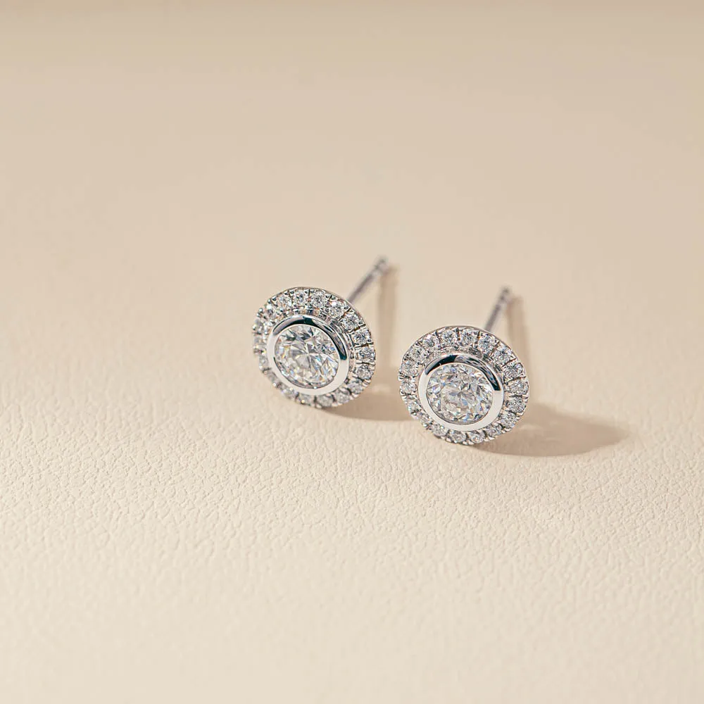18ct White Gold .61ct Diamond Isla Earrings