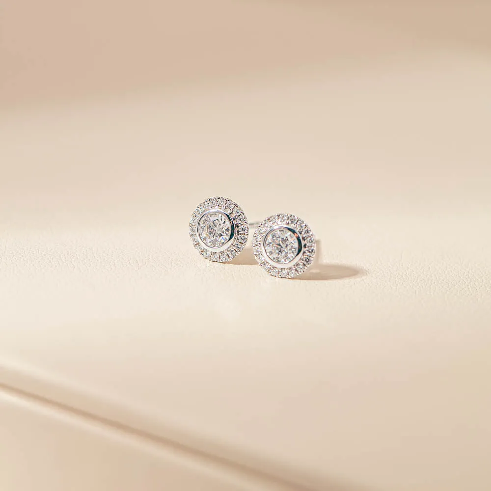 18ct White Gold .61ct Diamond Isla Earrings