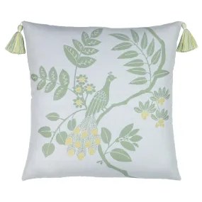 22" Square Elaine Smith Pillow  Plume Spring