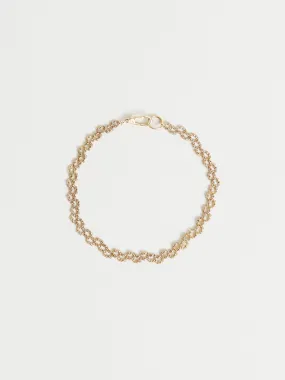 574 Bracelet in 14k Yellow Gold with 112 Brown Diamonds