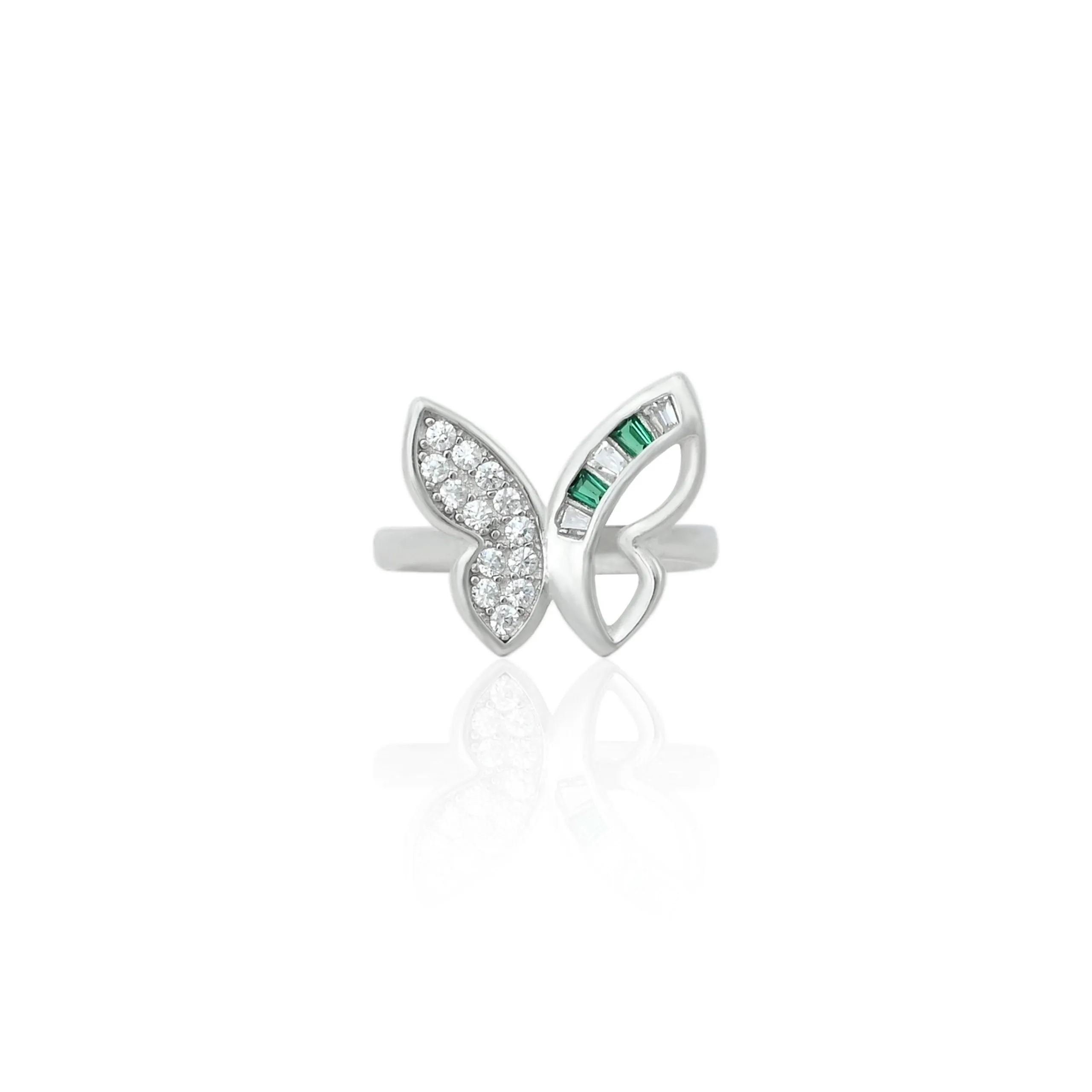 925 Silver Glowing Butterfly Ring for Girls