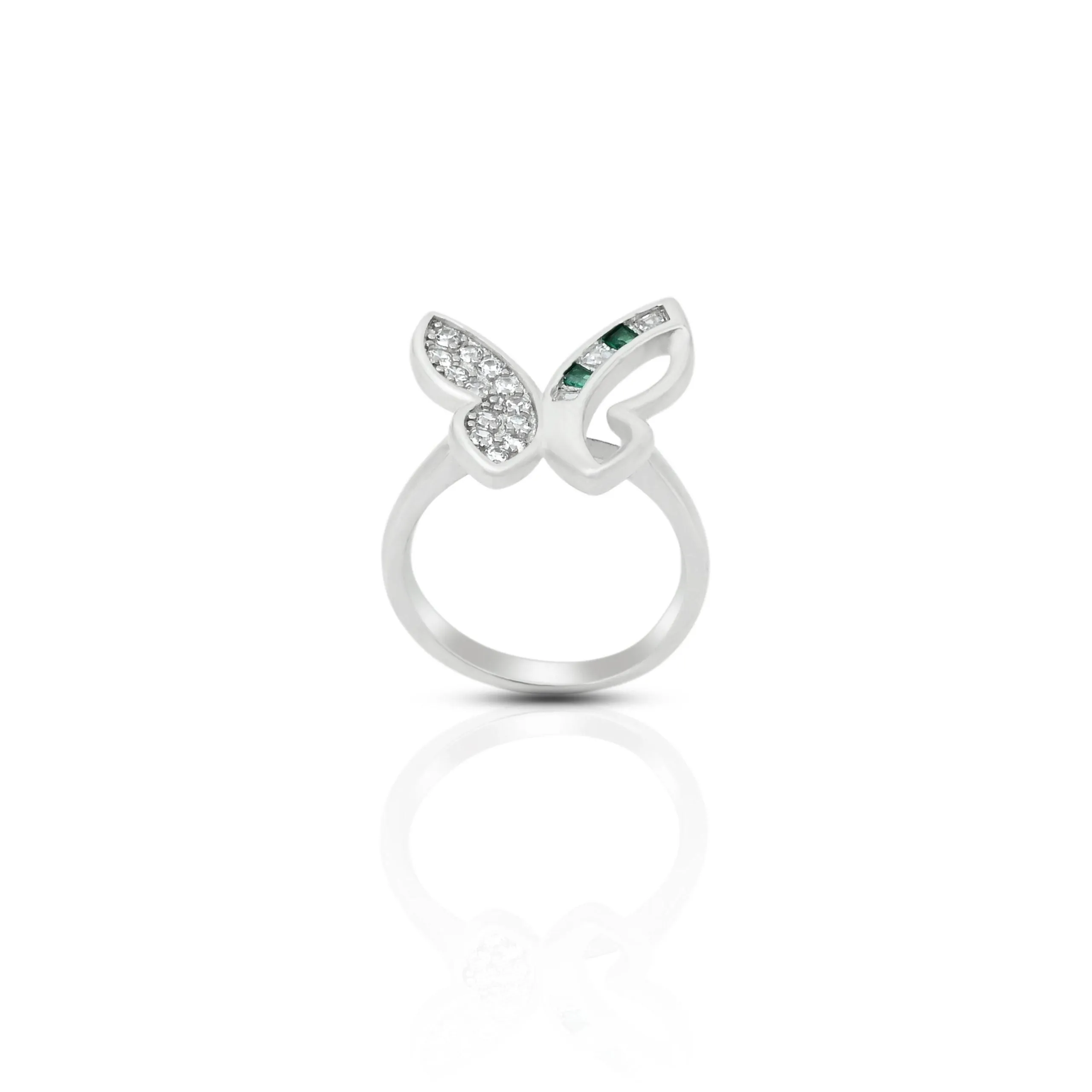 925 Silver Glowing Butterfly Ring for Girls