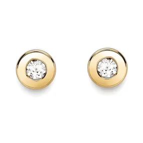 9ct Gold CZ Stud Earrings