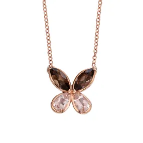 9ct Rose Butterfly Necklace