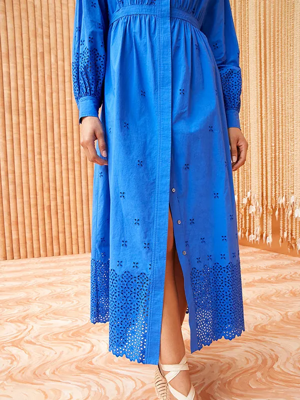 Adette Dress in Cobalt