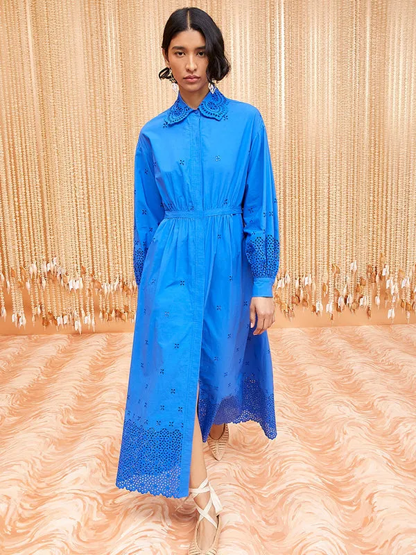 Adette Dress in Cobalt