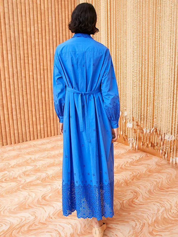 Adette Dress in Cobalt