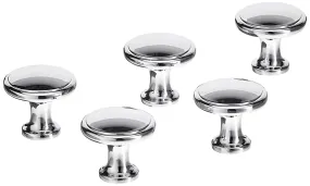 AmazonBasics Modern Top Ring Cabinet Knob 1.16in Diameter Polished Chrome 25Pack
