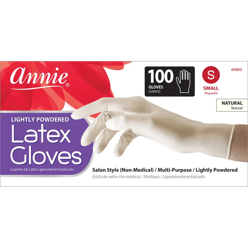 Annie Lightly Powdered Latex Gloves 100/box Small #3810