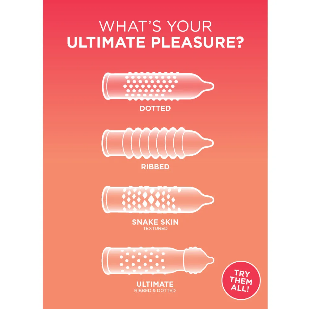 Ansell LifeStyles Ultimate Pleasure Textured Latex Condoms