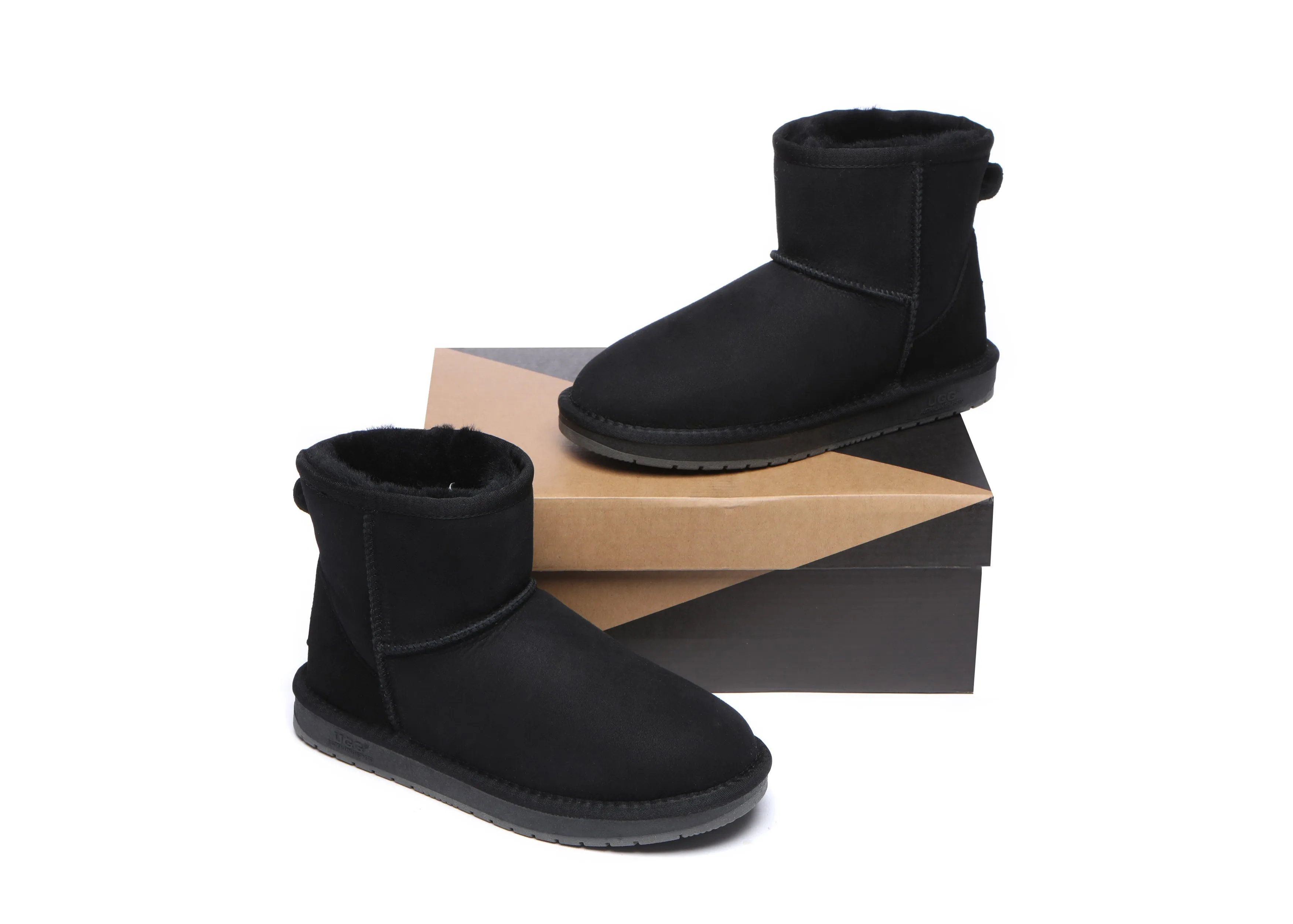 AUSTRALIAN SHEPHERD® UGG Boots Double Faced Sheepskin Wool Ankle Mini Classic