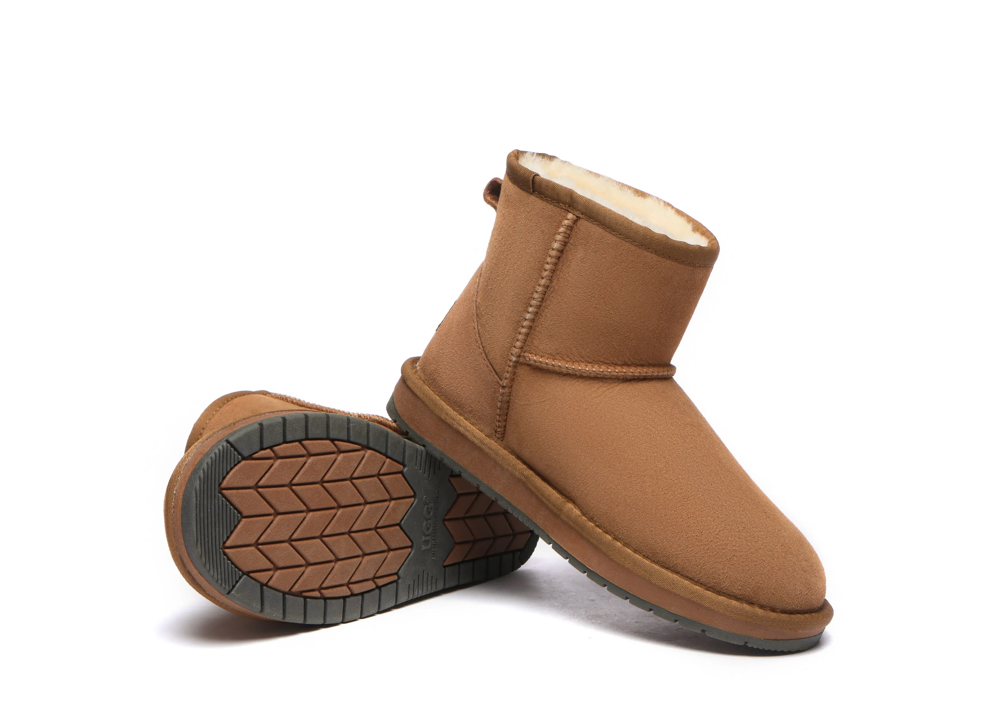 AUSTRALIAN SHEPHERD® UGG Boots Double Faced Sheepskin Wool Ankle Mini Classic