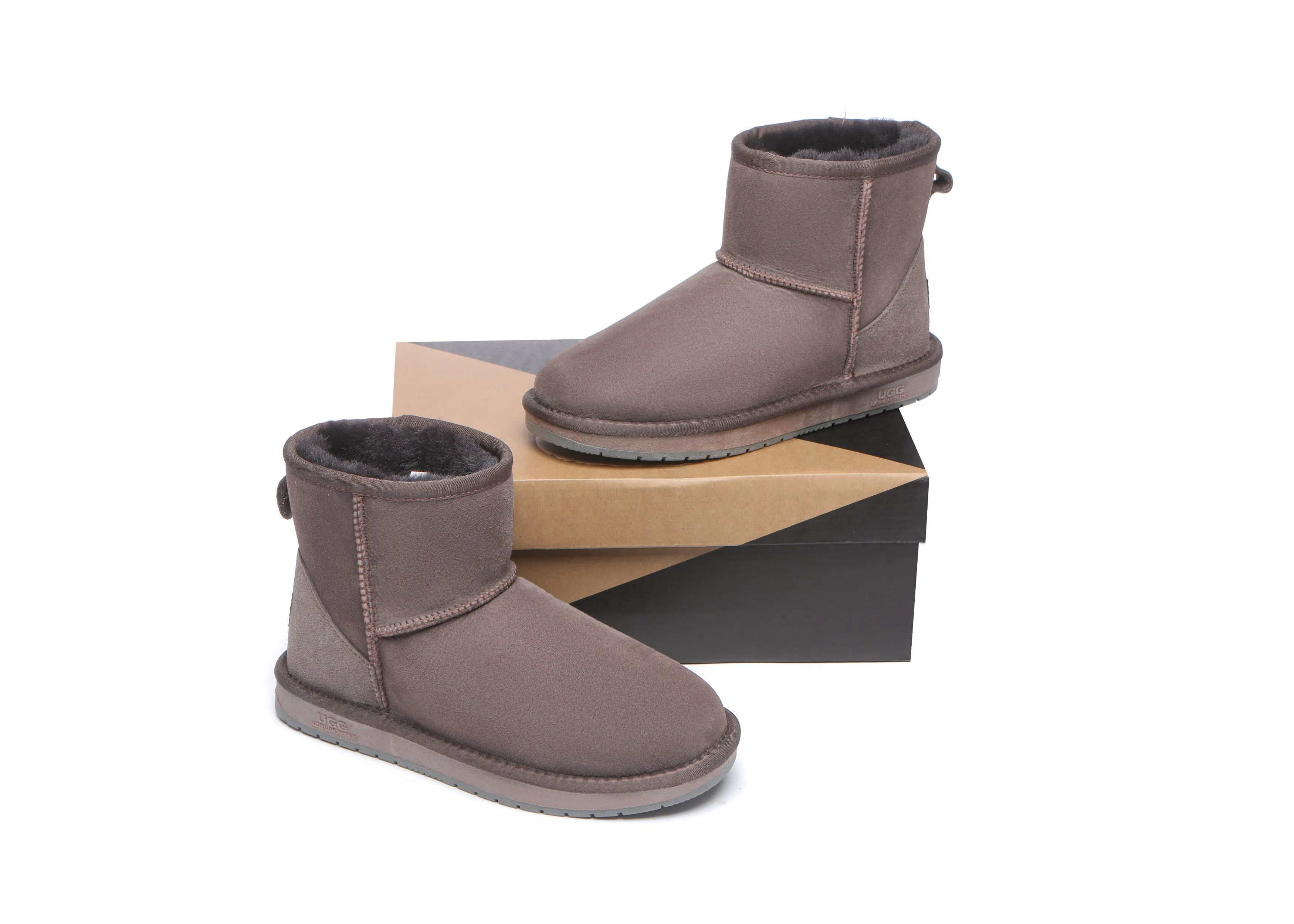 AUSTRALIAN SHEPHERD® UGG Boots Double Faced Sheepskin Wool Ankle Mini Classic