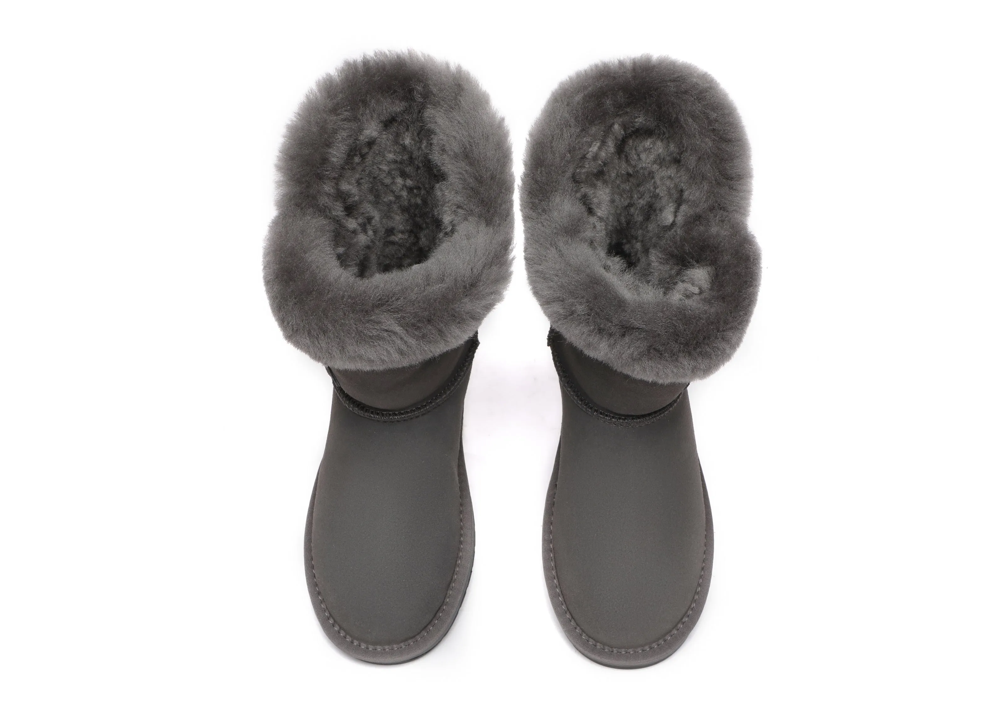AUSTRALIAN SHEPHERD® UGG Boots Women Sheepskin Wool Horn Toggle Closure Short Talia