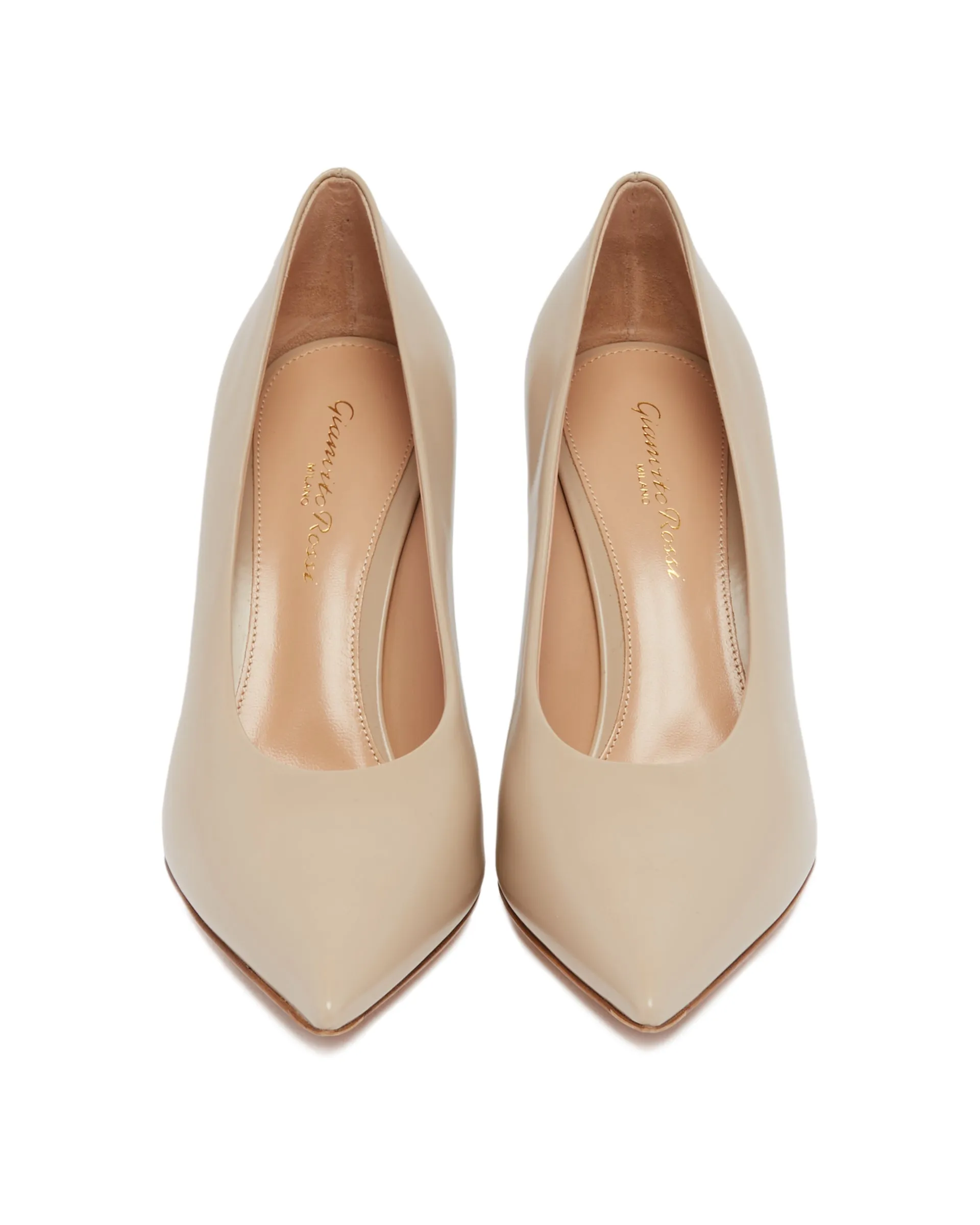 Beige Pointed-toe Pumps