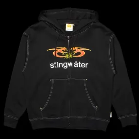 Big Moses Contrast Zip-Up Hoodie