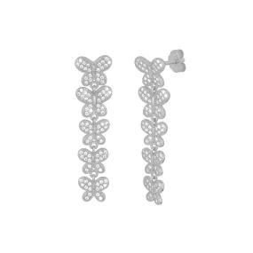 BUTTERFLY GARDEN EARRINGS SILVER