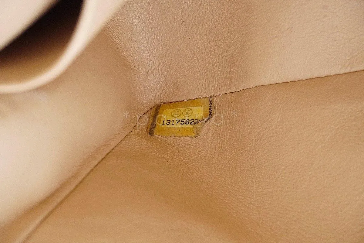 Chanel Beige Clair Caviar Medium Classic 2.55 Double Flap Bag