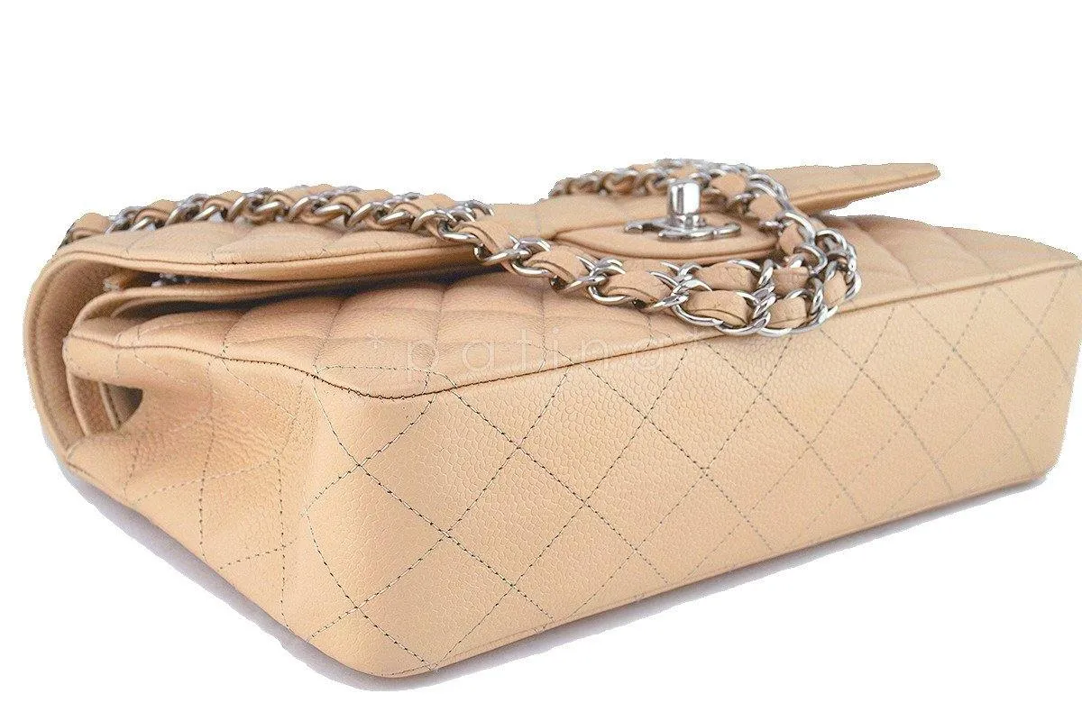 Chanel Beige Clair Caviar Medium Classic 2.55 Double Flap Bag