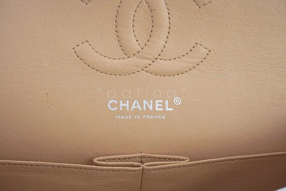 Chanel Beige Clair Caviar Medium Classic 2.55 Double Flap Bag