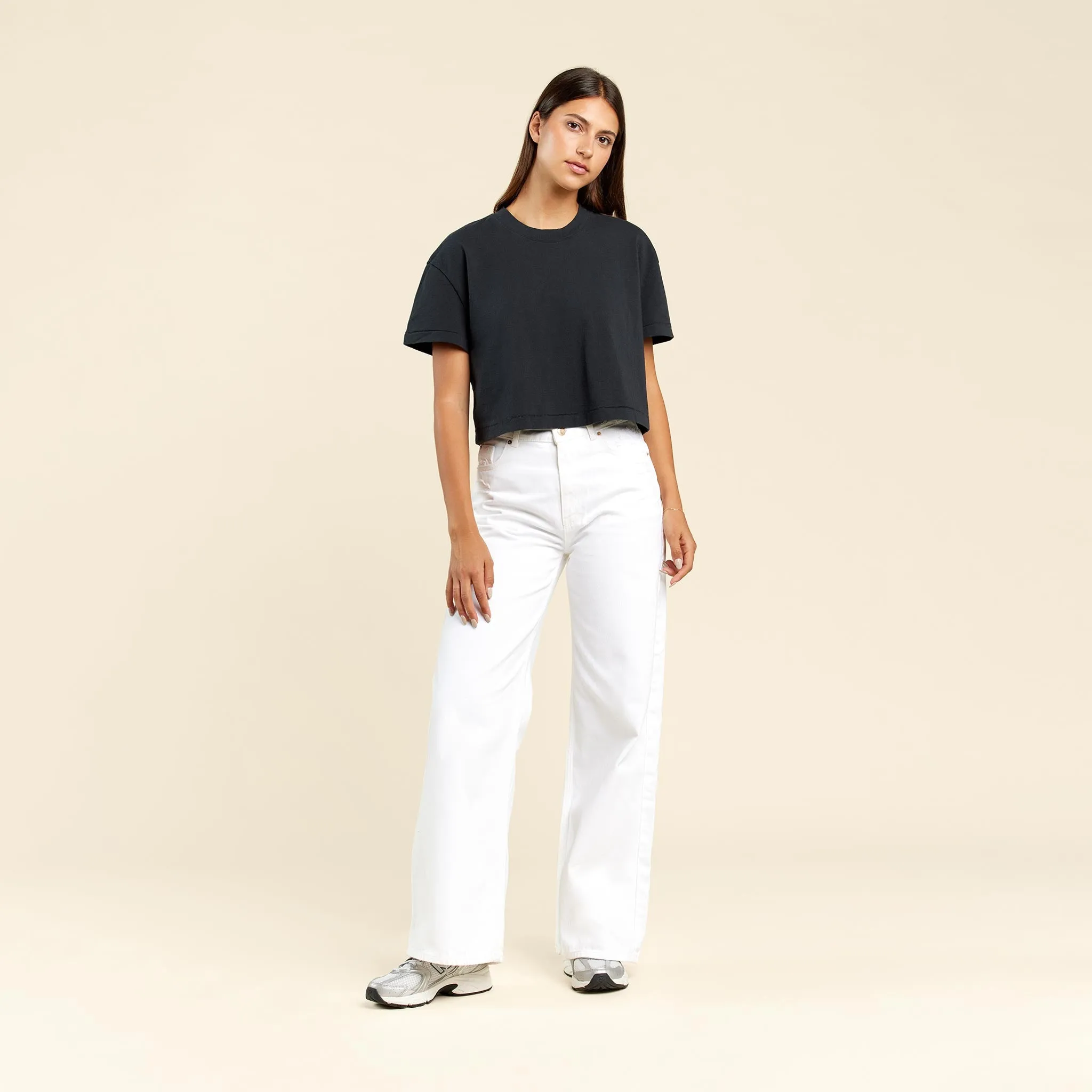 Cropped Tee | Black
