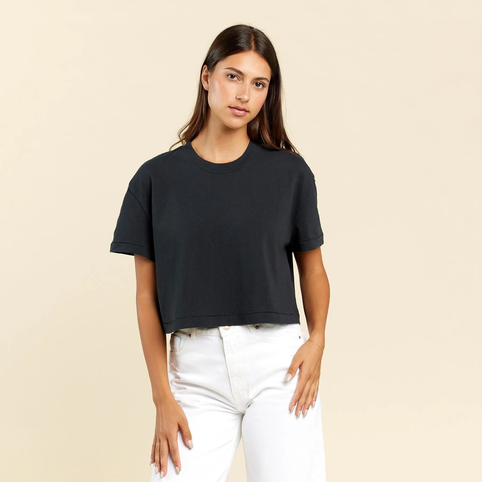 Cropped Tee | Black