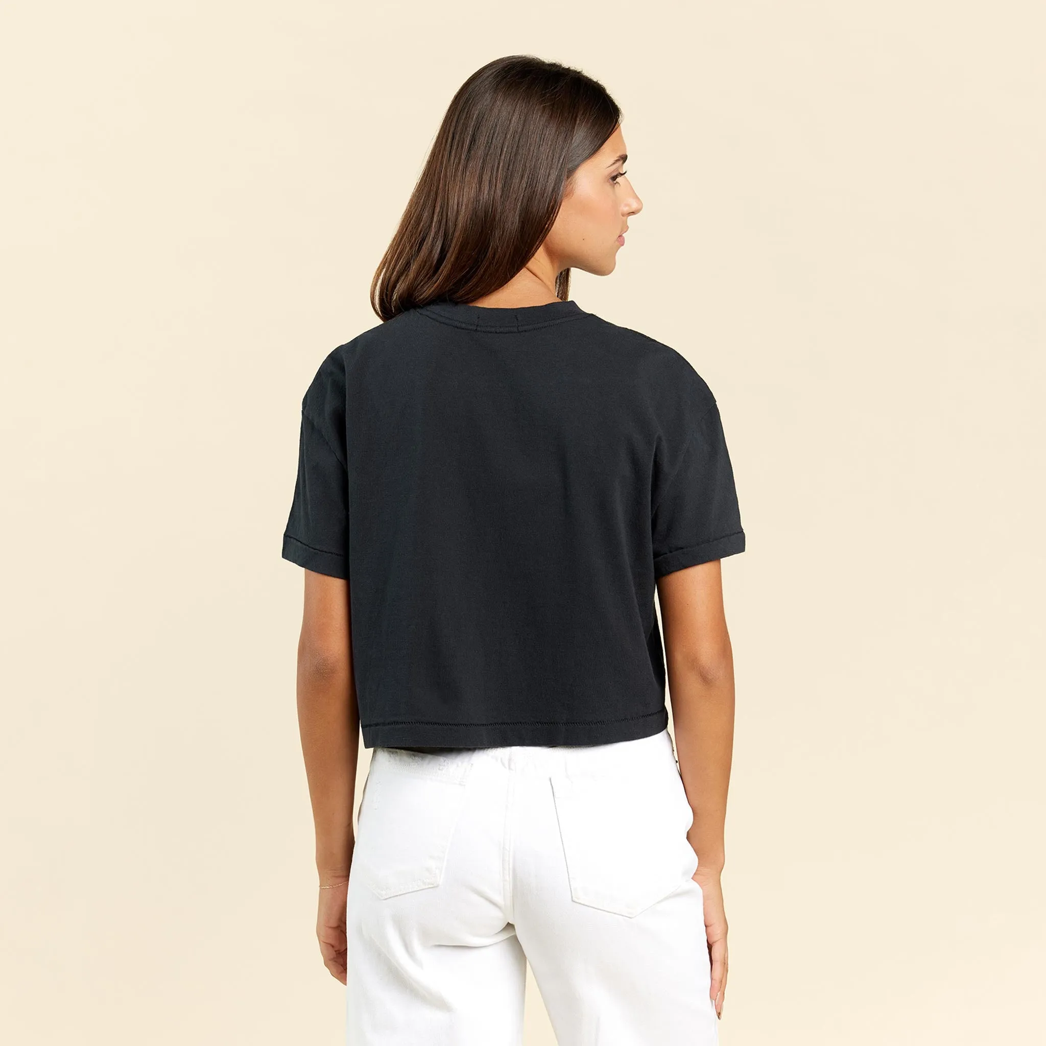 Cropped Tee | Black