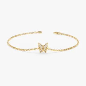 Diamond Butterfly Bracelet, Monica