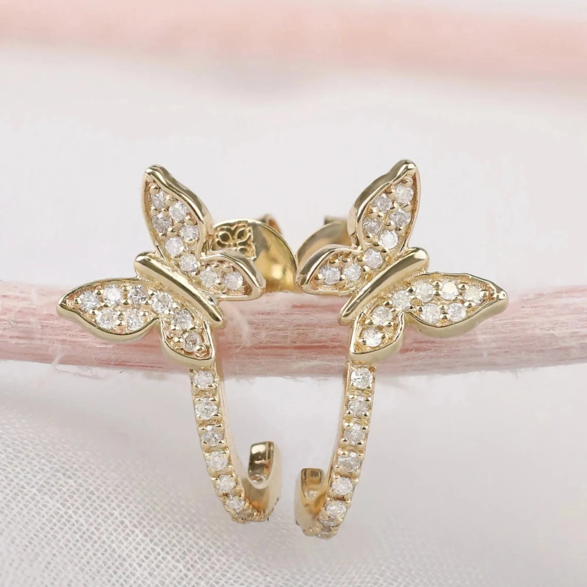 Diamond Butterfly Huggies, Phoebe