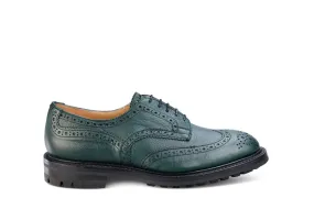 Durham Country Brogue - Green Olivvia Milled