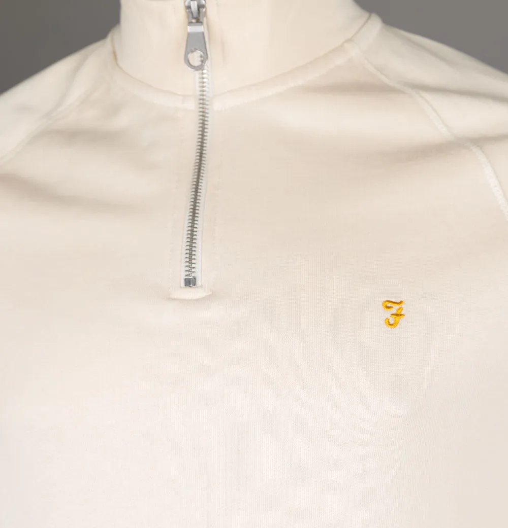 Farah Jim 1/4 Zip Sweatshirt Cream
