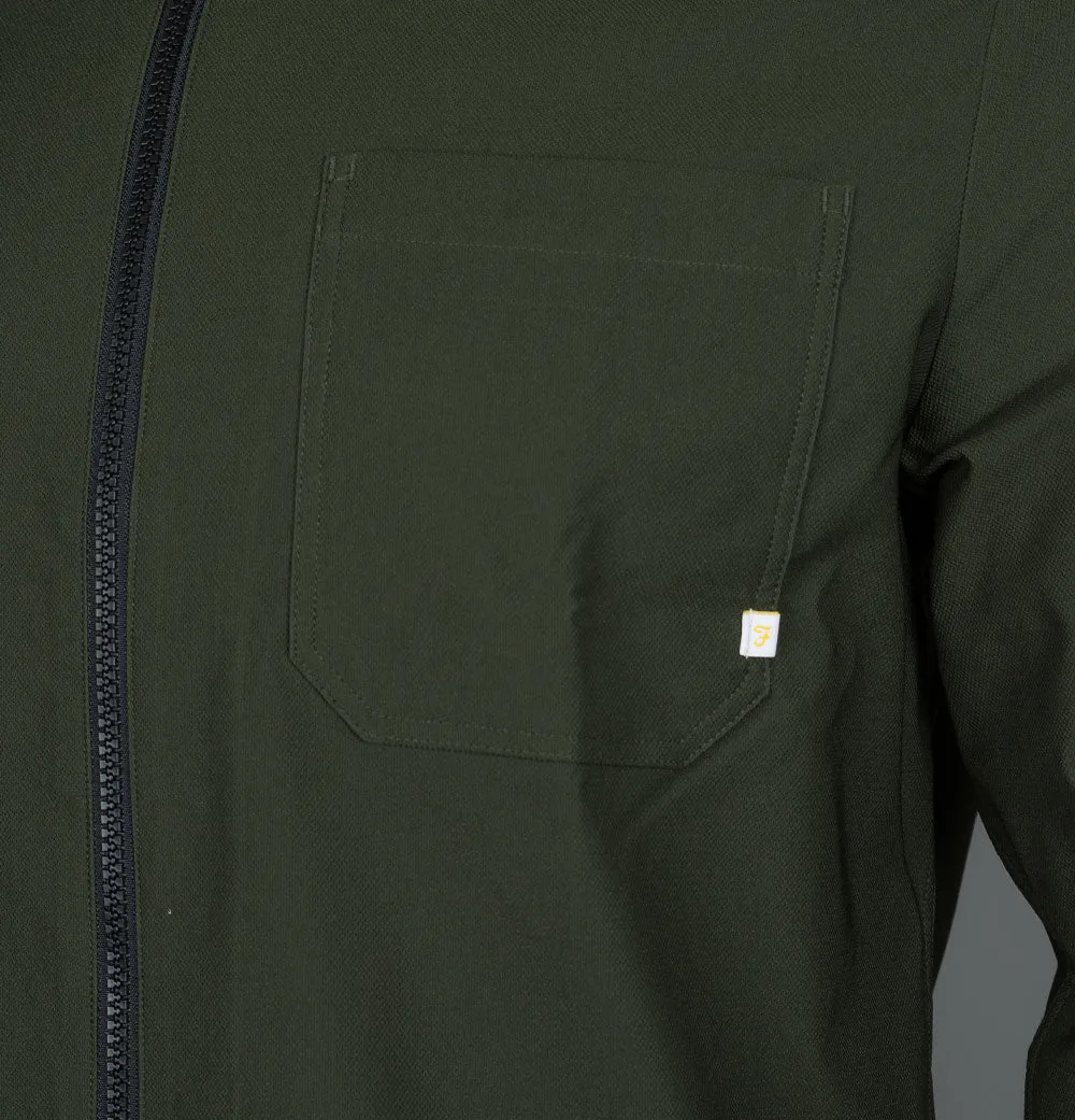 Farah Stenmark Zip Overshirt Evergreen