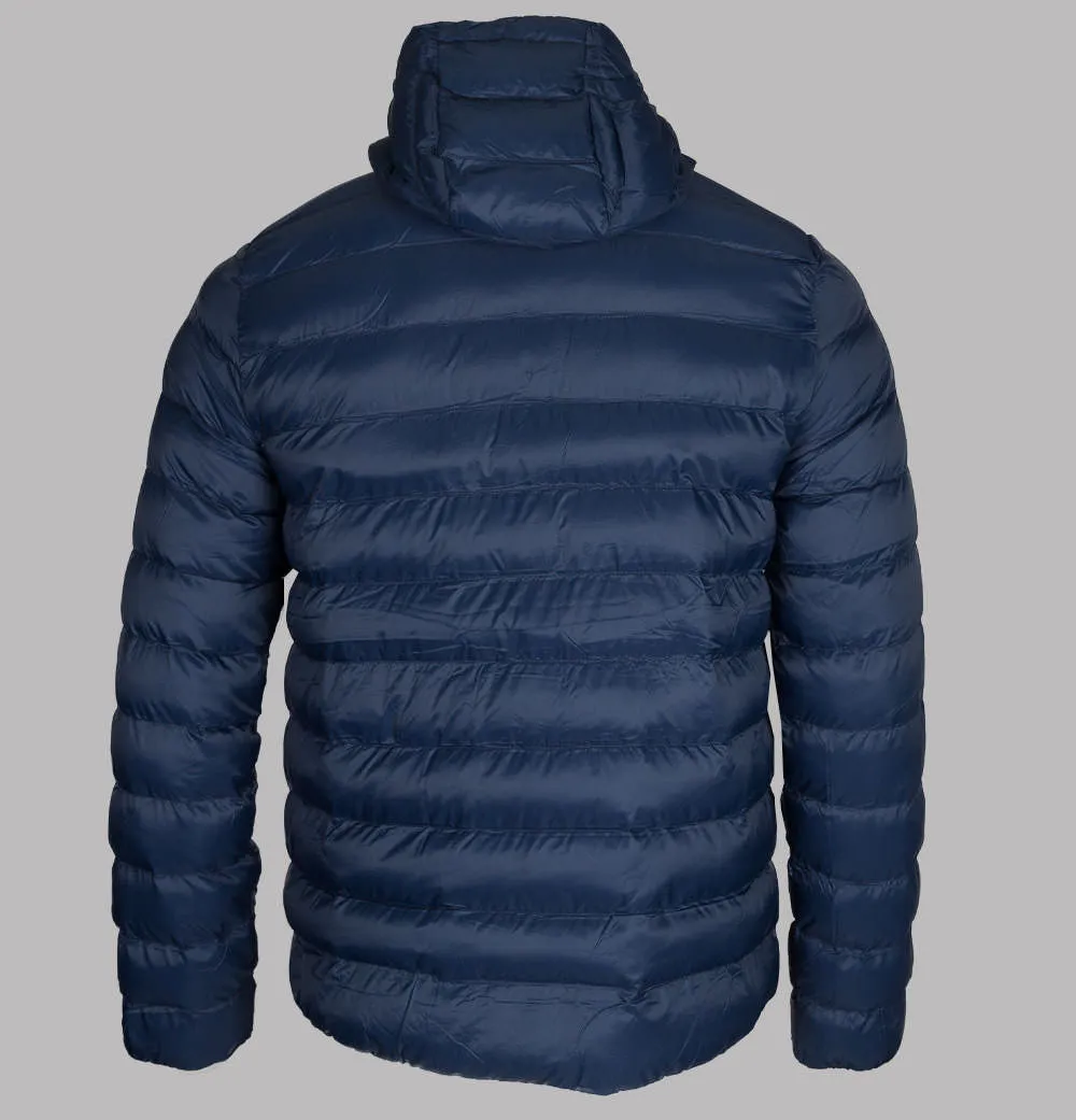 Farah Strickland Wadded Coat Navy