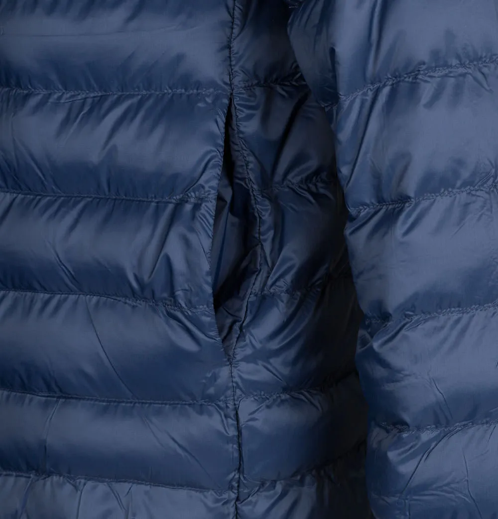 Farah Strickland Wadded Coat Navy