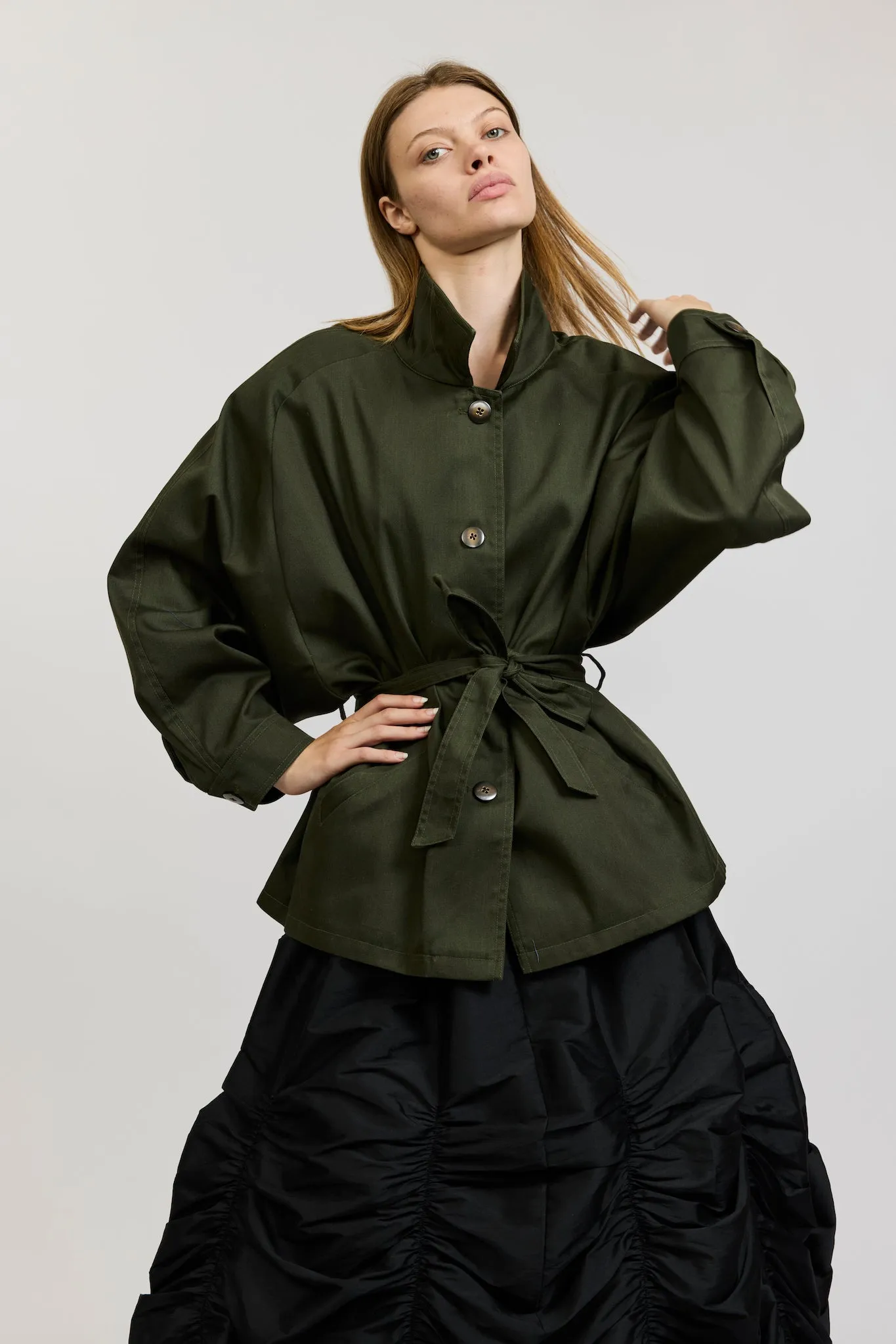 Giovanna Bomber in Army Green