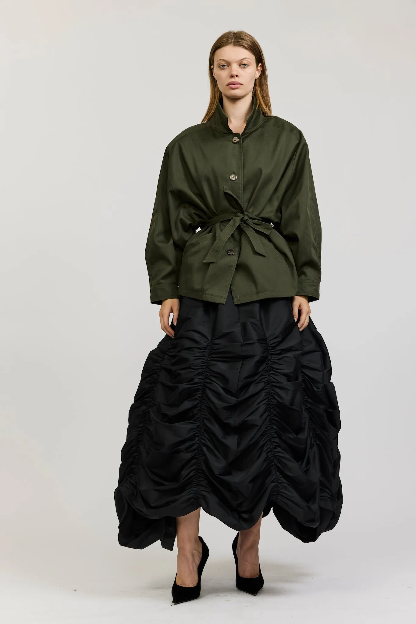 Giovanna Bomber in Army Green