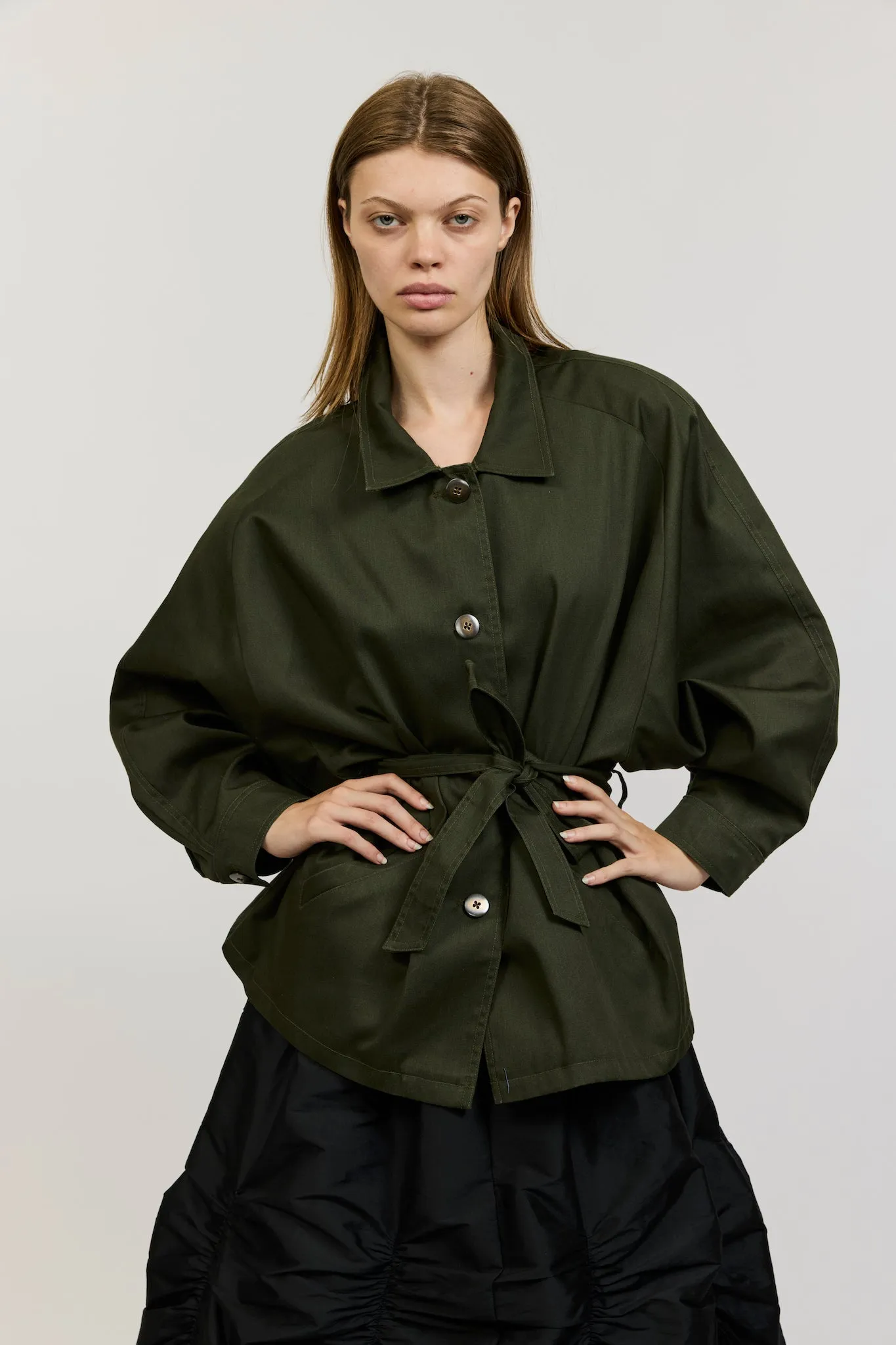 Giovanna Bomber in Army Green