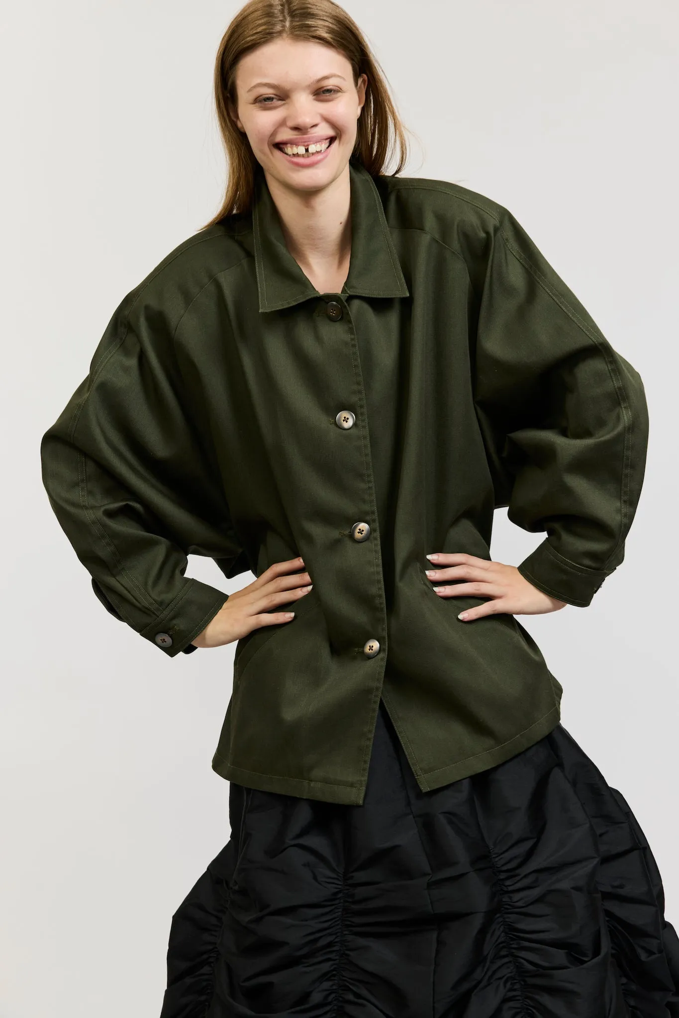Giovanna Bomber in Army Green