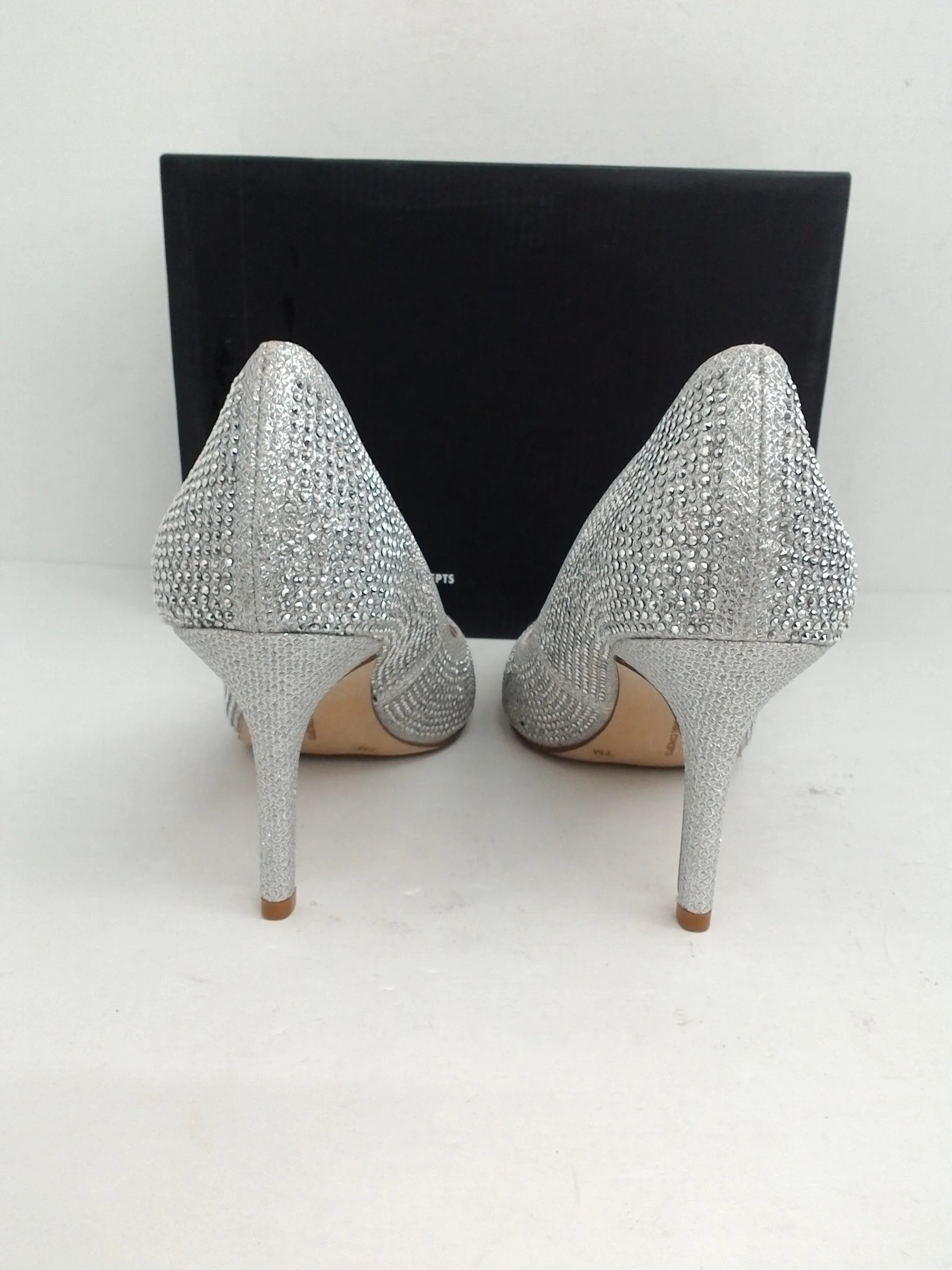 INC International Concepts Women's Zitah Silver Bling Heel Size 7 M