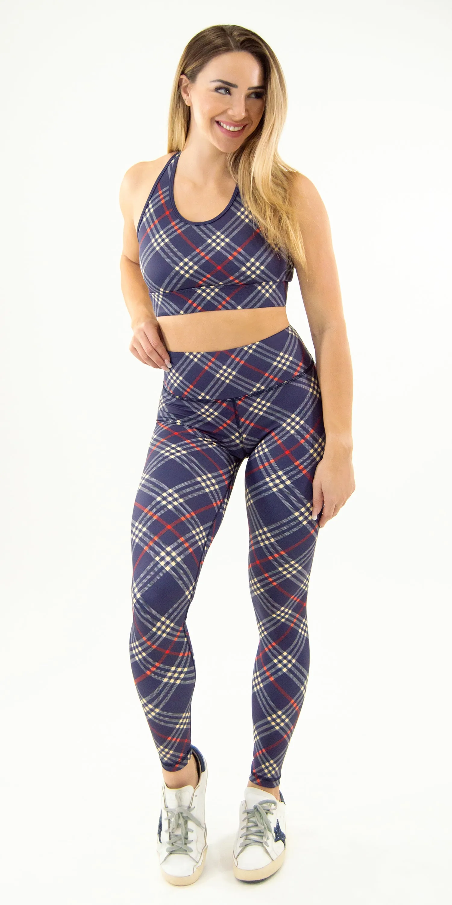 Indigo Argyle - Legging