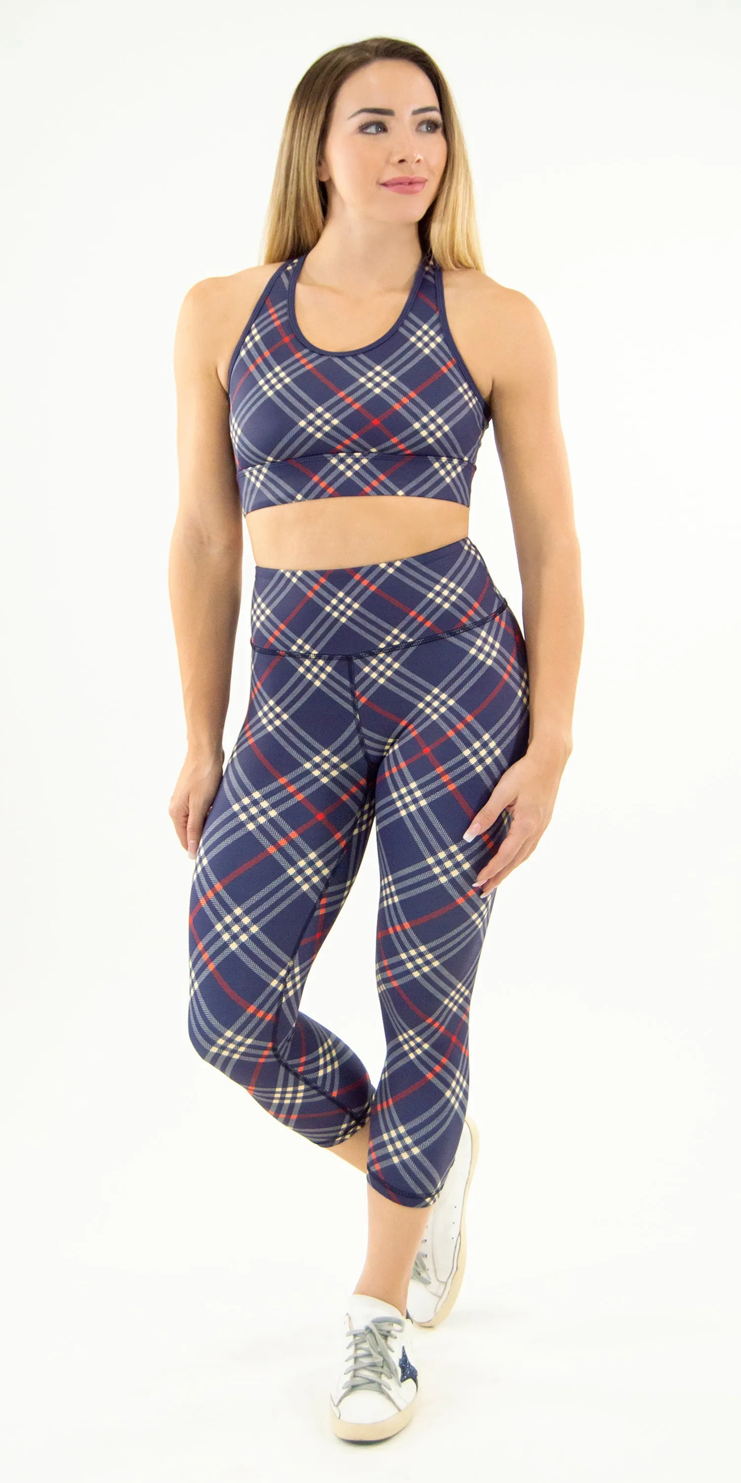 Indigo Argyle - Legging