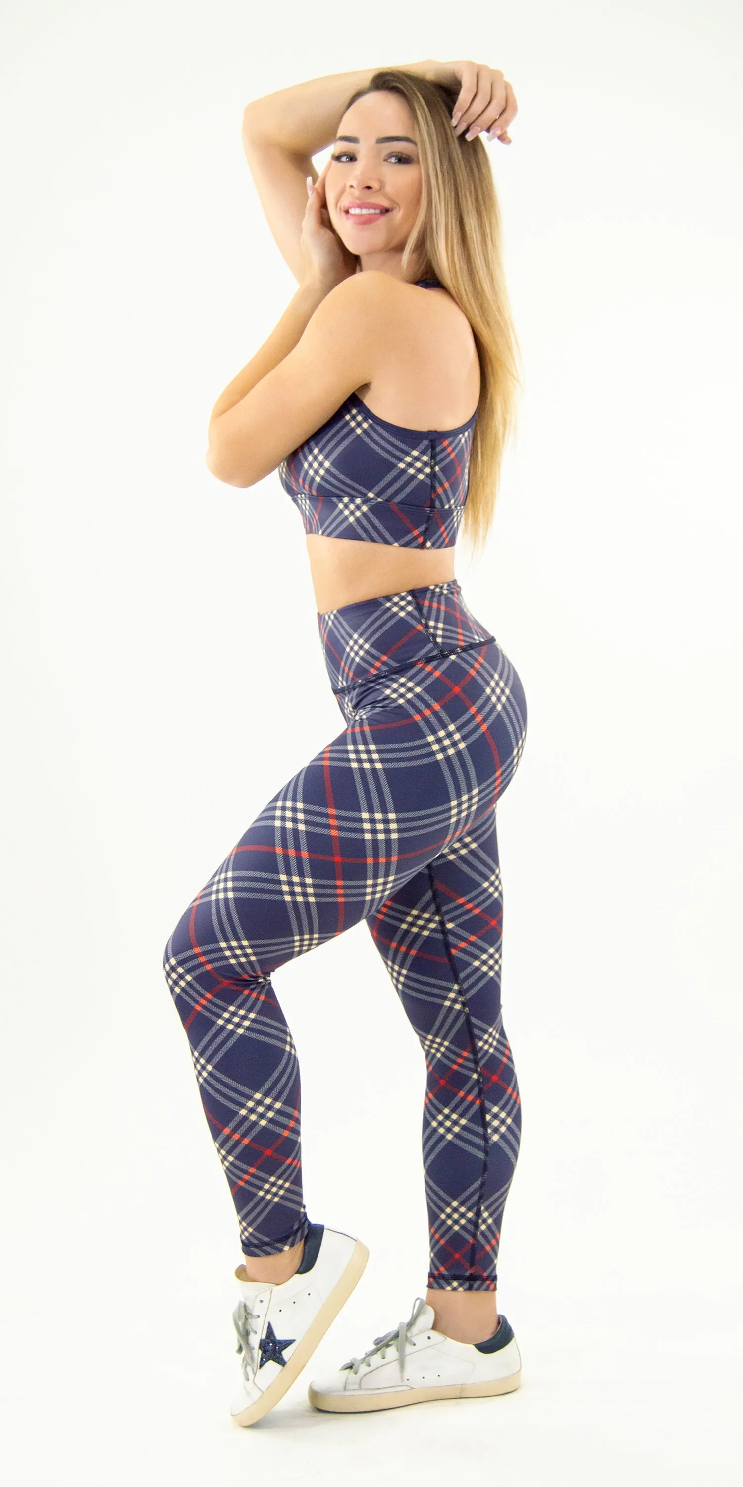 Indigo Argyle - Legging