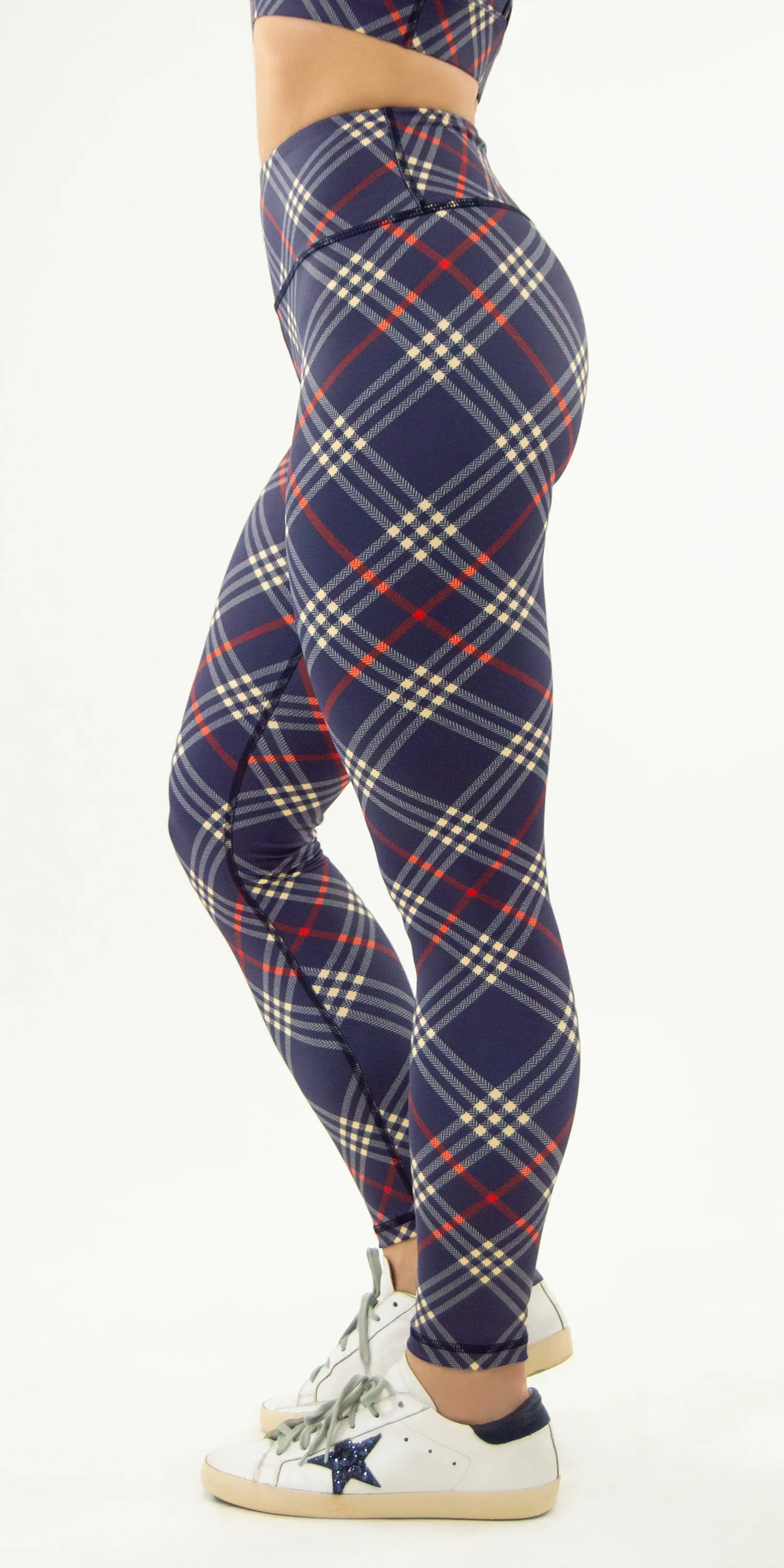Indigo Argyle - Legging