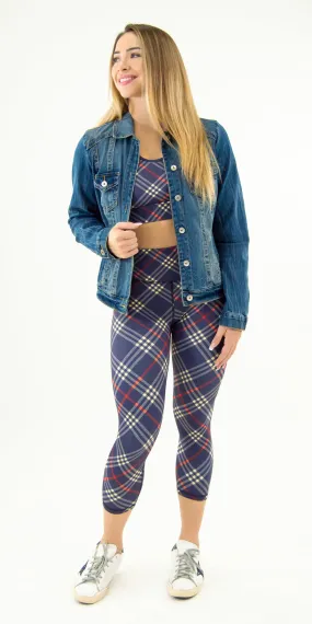 Indigo Argyle - Legging