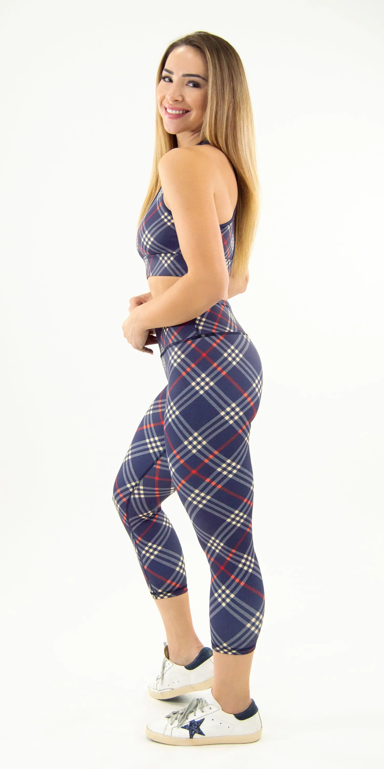 Indigo Argyle - Legging