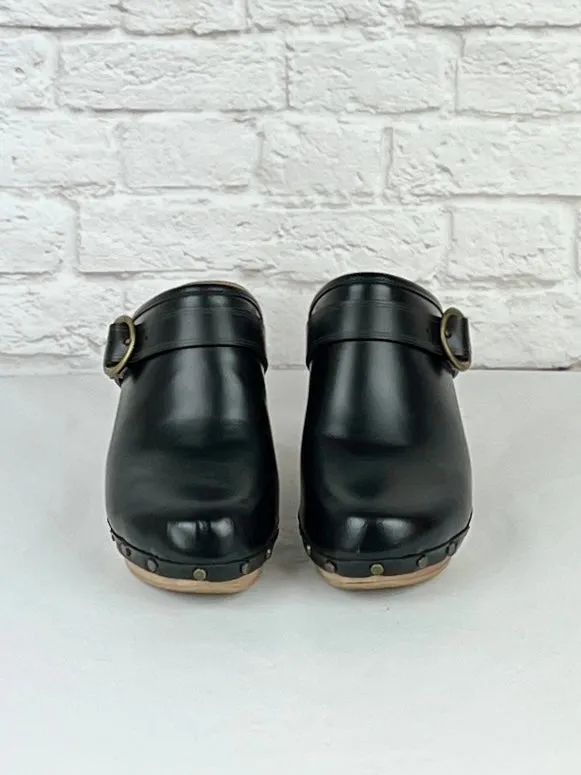 Isabel Marant Black Thalie Clogs, Size 37, Black